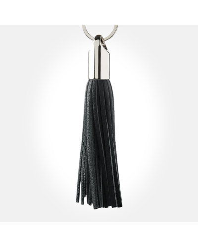 Pompon à frange en cuir véritable