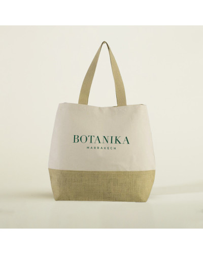 Sac shopping en toiles de coton & jute Botanika