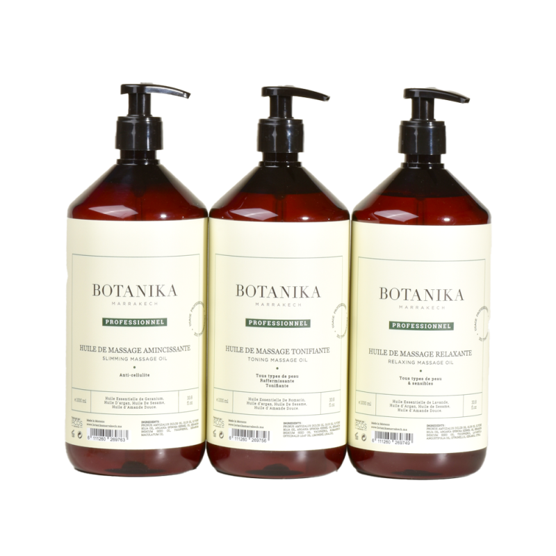Huile de massage tonifiante - Botanika Marrakech