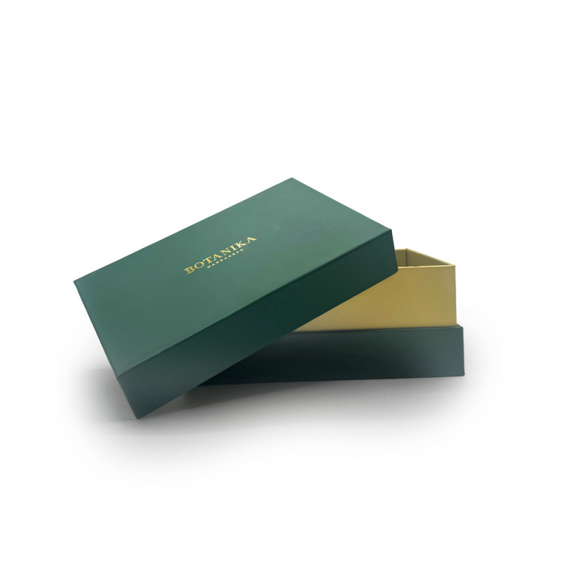 Petite boîte Botanika – Coffret vert rigide pour soins et cadeaux