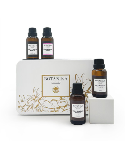 Coffret Huiles à Brûler – Petite boîte Métal Botanika