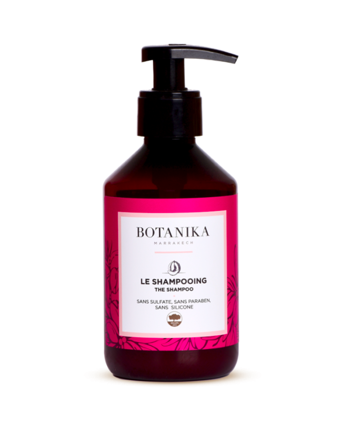 Le shampoing est sans sulfate, sans paraben et sans silicone de Botanika Marrakech