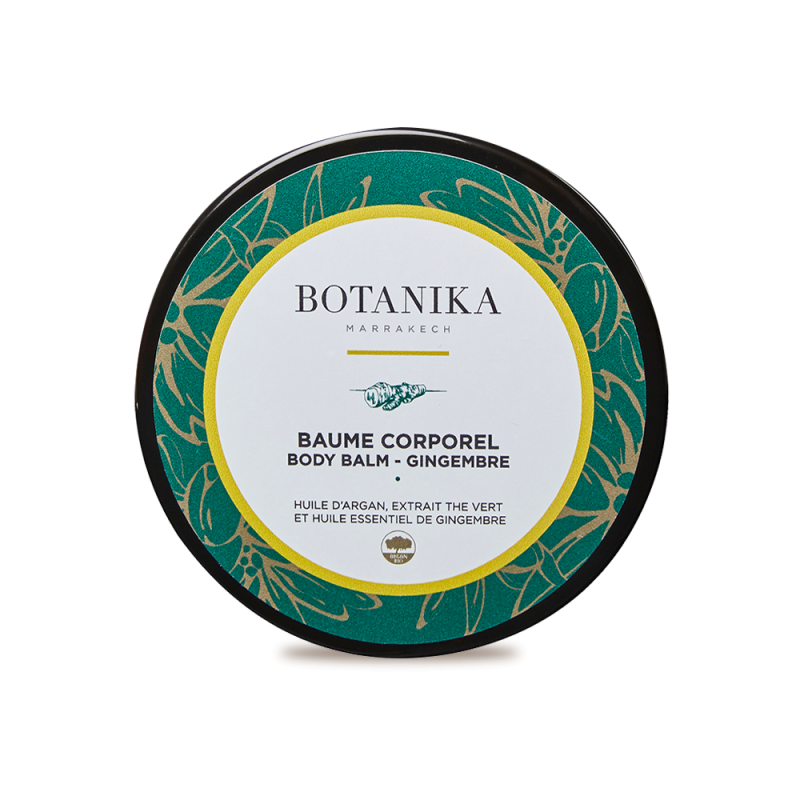 Baume corporel au gingembre à base d'huiles d'argan - Botanika Marrakech